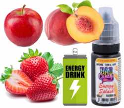 » AUSVERKAUFT « Energie Getränk Erdbeeren, Äpfel, Pfirsich Energy Splash Aroma 10ml Bad Candy