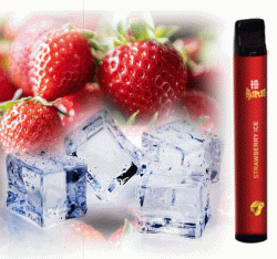 Strawberry Ice Erdbeeren Menthol Vqube 18 Karat Hybrid NicSalt Einweg