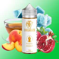 (Pfirsich, Granatapfel, Grüner Tee und Koolada) Liquid Dampflion White Bishop Aroma 10ml  Checkmate Shake & Vape