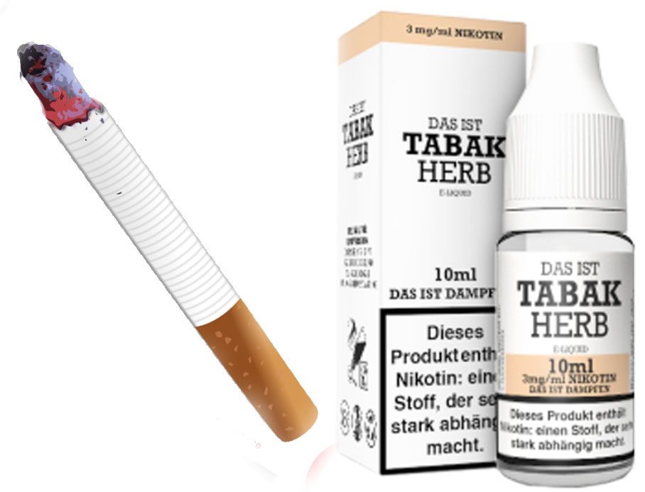 Tabak Herb 10ml Liquid Das ist Dampfen⭐Best Preis Garantie