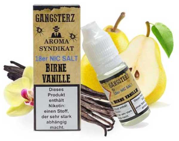 Birne Vanille Nikotinsalz Liquid Gangsterz 10ml