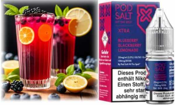 Blueberry Blackberry Lemonade Brombeeren Cassis Limonade Pod Salt X Nikotinsalz 10ml Liquid