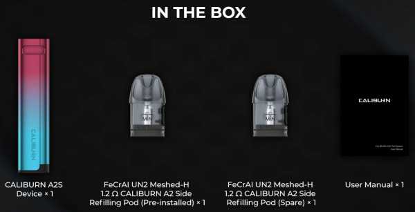 Caliburn A2S Pod E Zigaretten Set Uwell 520mAh 30g