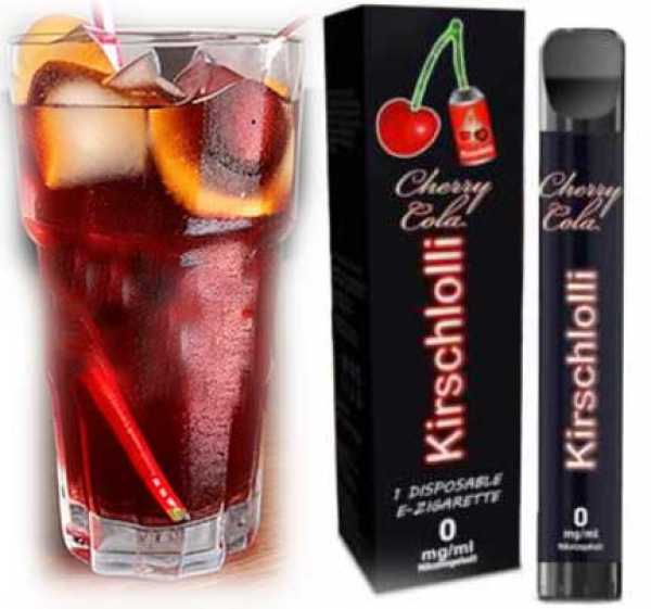 Kirschlolli Cherry Cola Lutscher Cola Kirschen 20mg Einweg Nikotinfrei