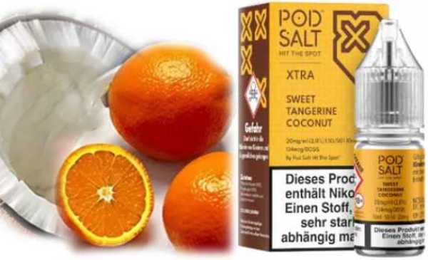 Sweet Tangerine Coconut Mandarine Kokos Pod Salt X Nikotinsalz 10ml Liquid