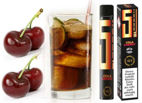 Cola Cherry 5EL Cola Cherry Einweg E-Zigarette 16mg 0mg Shisha