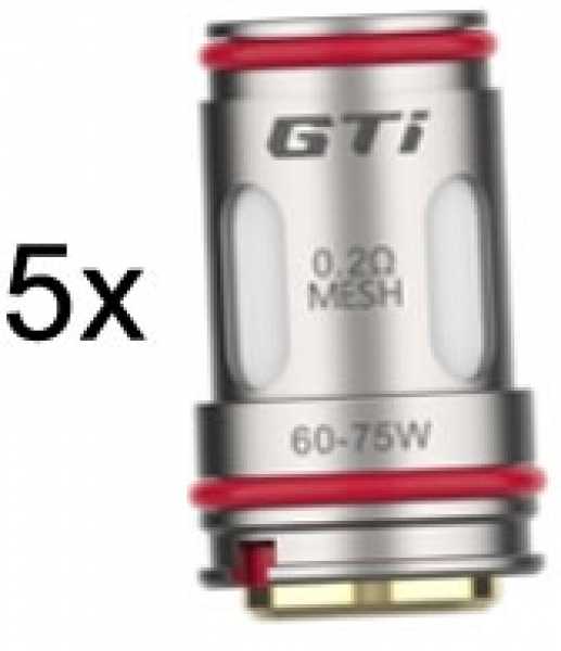 5 x Gti Mesh Coil für iTank, Target 100, Target 200 0,2 Ohm oder 0,4 Ohm Vaporesso