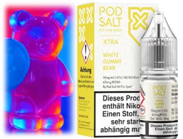 White Gummy Bear Gummibärchen Pod Salt X Nikotinsalz 10ml Liquid