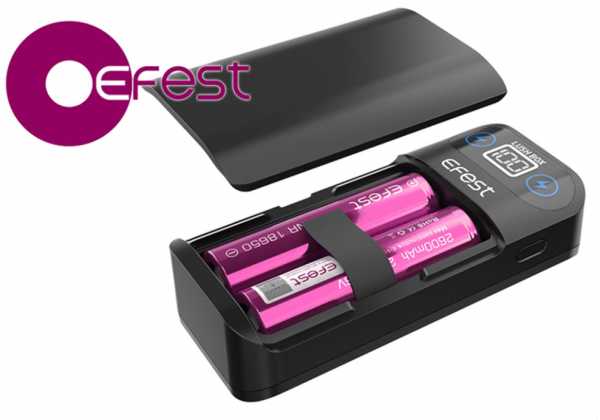 Efest Lush Box Powerbank und Schnell Ladegeräte für 2 x 18650