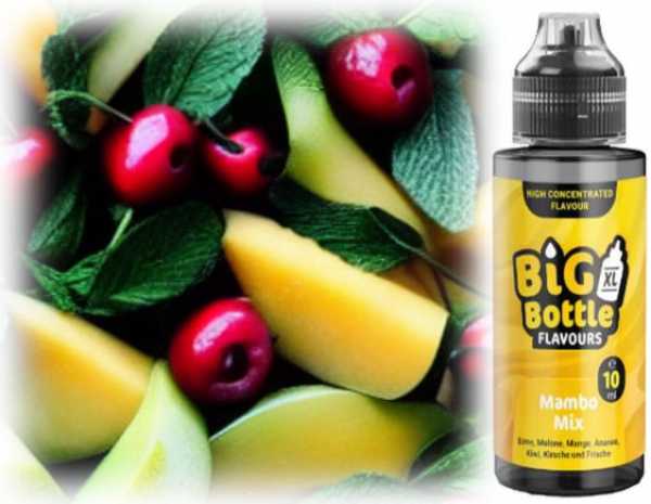 Mambo Mix Kirsche Menthol Ananas Kiwi Melone Mango Birne Big Bottle 10ml Liquid Aroma in 120 ml Flasche