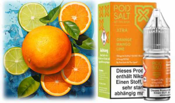 Orange Mango Lime Orangen Mangos Zitrone Pod Salt X Nikotinsalz 10ml Liquid