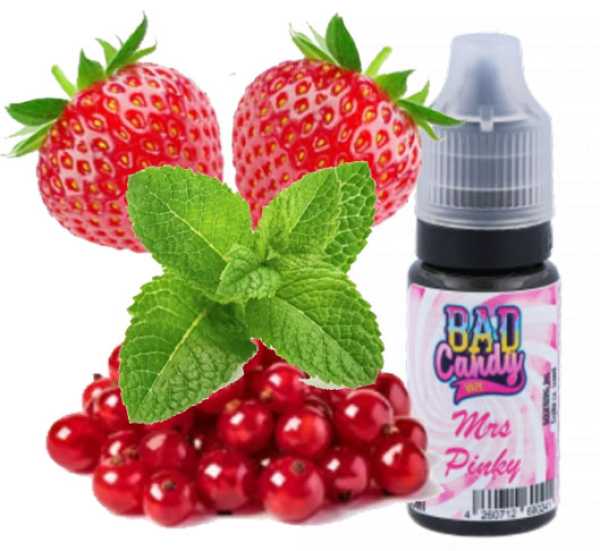 » AUSVERKAUFT « Rote Beeren Minze Mrs Pinky Bad Candy Aroma 10ml