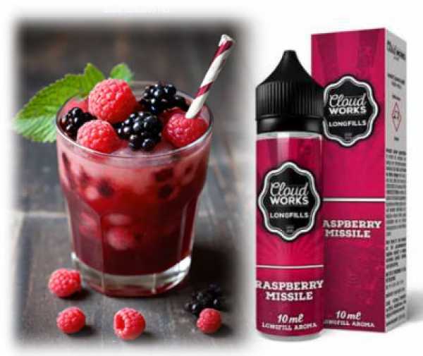 Raspberry Missle Himbeeren Johannsbeeren sauer Cloudworks Longfill Aroma 10-in-60ml