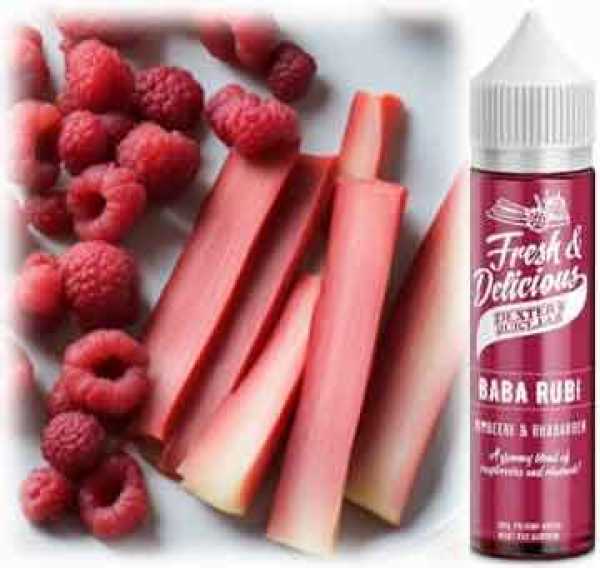 Baba Rubi Rhabarber Himbeeren Dexters Juice 10-in-60ml Aroma