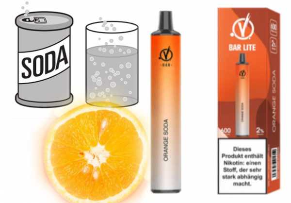 Orange Soda Orangen Getränk Einweg E-Zigarette Linvo Bar Lite NicSalt 20mg 