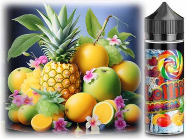 Tropical Ice Kirschlolli Aroma 20ml in 120ml Bamberger Dampferlädla Lädla Juice Lolli Ananas Mango Maracuja Drachenfrucht Frische