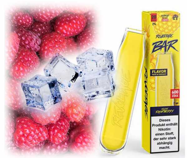 Yellow Raspberry kühle Himbeeren Revoltage Bar Hybrid NicSalz Einweg 600 Züge 20mg/ml